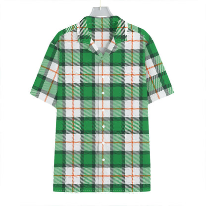 Irish Tartan St. Patrick's Day Print Hawaiian Shirt