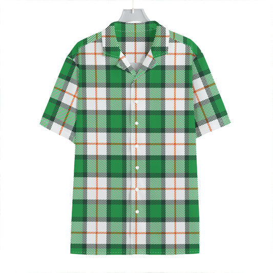 Irish Tartan St. Patrick's Day Print Hawaiian Shirt