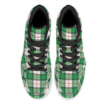 Irish Tartan St. Patrick's Day Print High Top Leather Sneakers