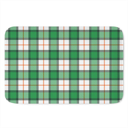 Irish Tartan St. Patrick's Day Print Indoor Door Mat