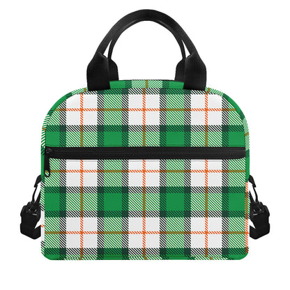 Irish Tartan St. Patrick's Day Print Insulated Lunch Bag