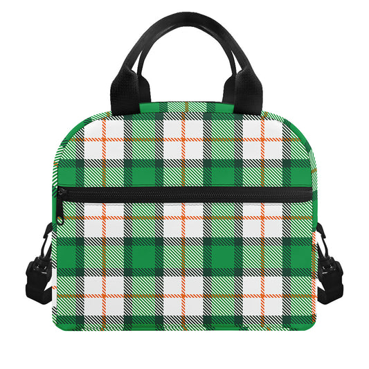 Irish Tartan St. Patrick's Day Print Insulated Lunch Bag