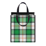 Irish Tartan St. Patrick's Day Print Insulated Lunch Tote