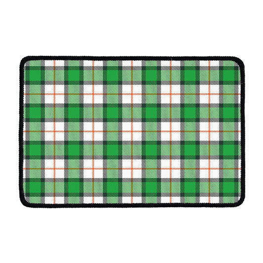 Irish Tartan St. Patrick's Day Print Kitchen Mat