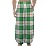 Irish Tartan St. Patrick's Day Print Lantern Pants