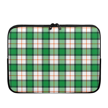 Irish Tartan St. Patrick's Day Print Laptop Sleeve