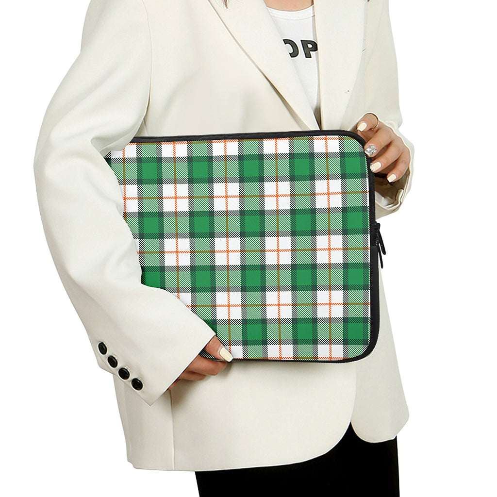 Irish Tartan St. Patrick's Day Print Laptop Sleeve