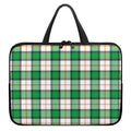 Irish Tartan St. Patrick's Day Print Laptop Sleeve With Handle