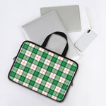 Irish Tartan St. Patrick's Day Print Laptop Sleeve With Handle