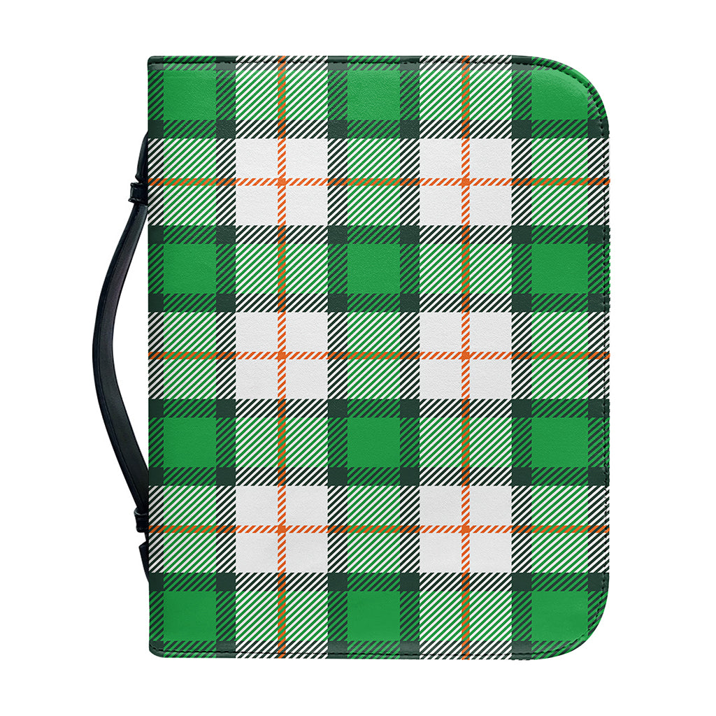 Irish Tartan St. Patrick's Day Print Leather Bible Cover