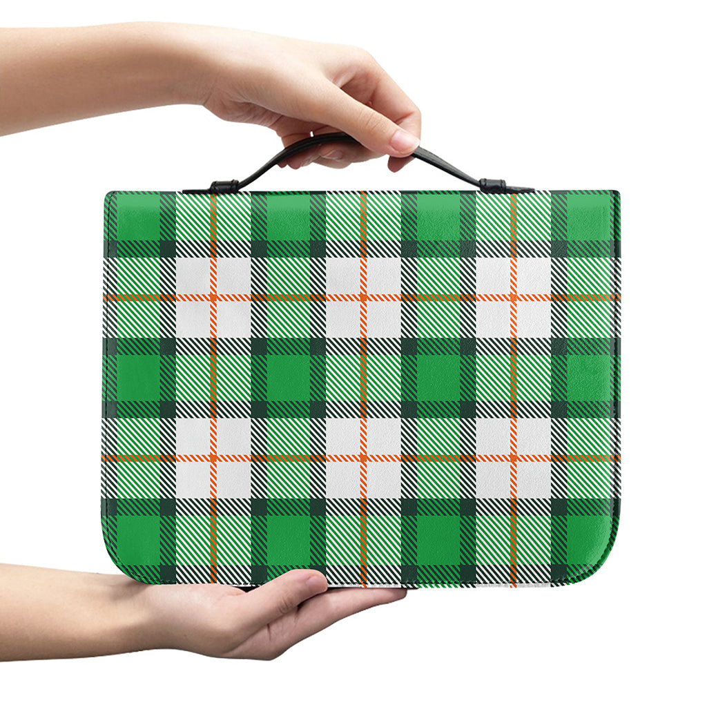 Irish Tartan St. Patrick's Day Print Leather Bible Cover