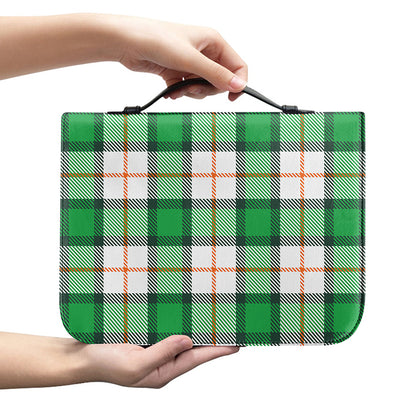 Irish Tartan St. Patrick's Day Print Leather Bible Cover