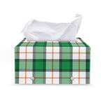 Irish Tartan St. Patrick's Day Print Leather Tissue Box Cover
