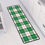 Irish Tartan St. Patrick's Day Print Long Kitchen Mat
