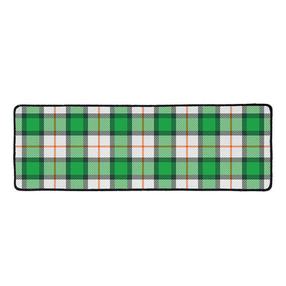 Irish Tartan St. Patrick's Day Print Long Kitchen Mat