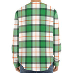 Irish Tartan St. Patrick's Day Print Long Sleeve Baseball Jersey