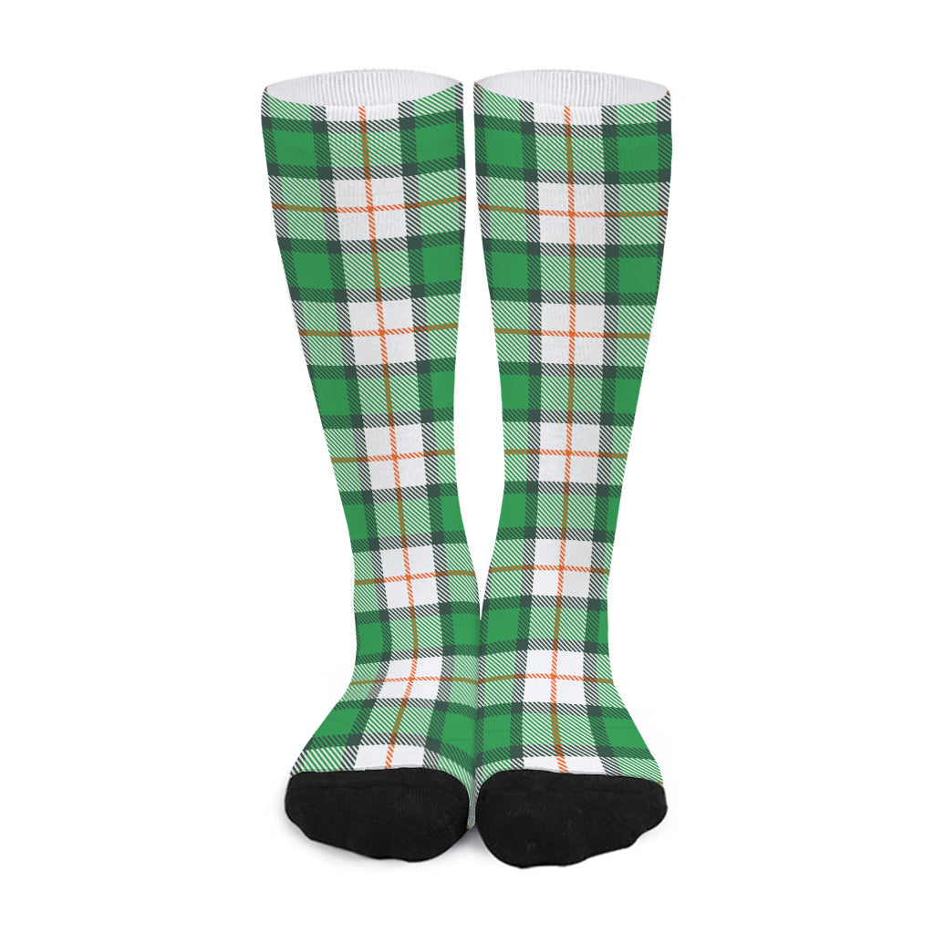 Irish Tartan St. Patrick's Day Print Long Socks