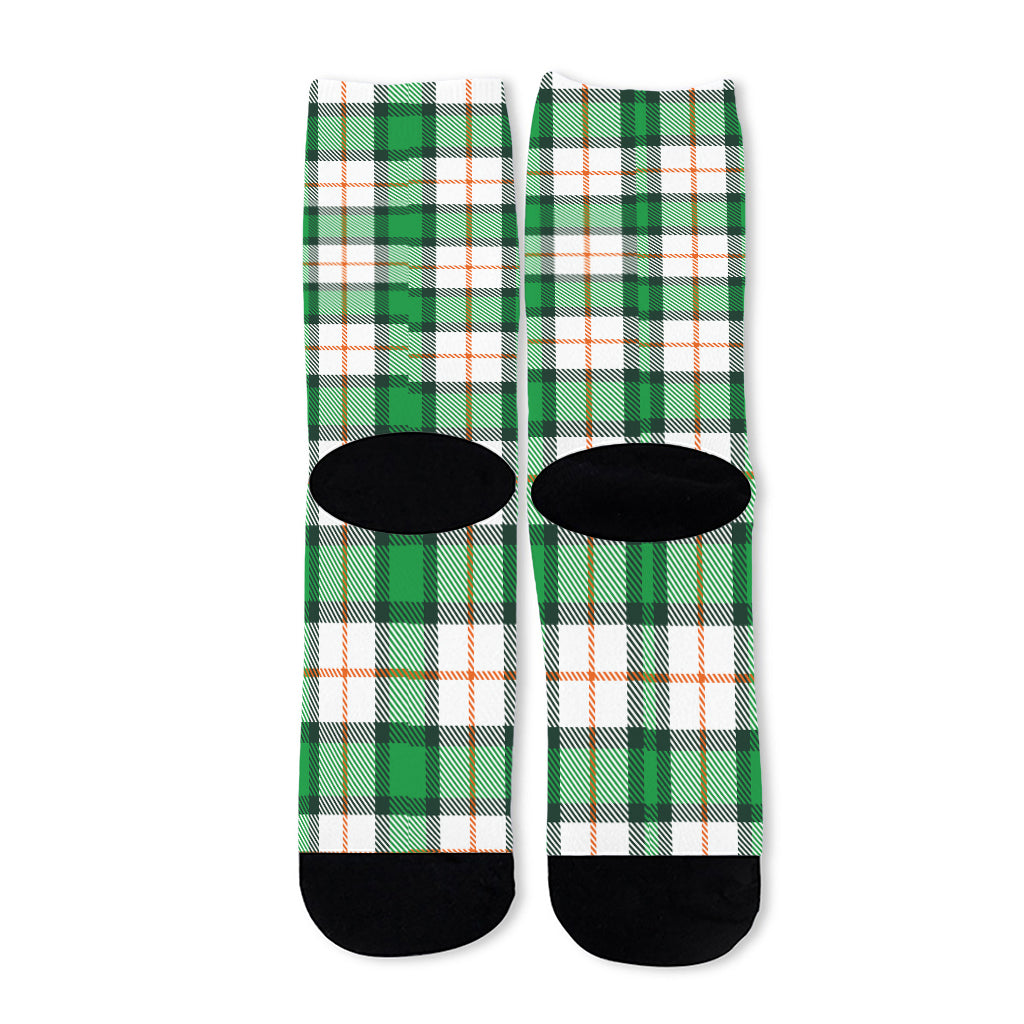 Irish Tartan St. Patrick's Day Print Long Socks