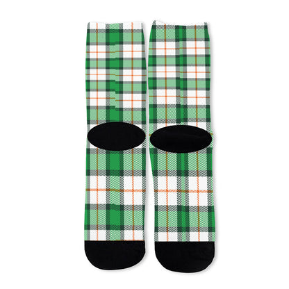 Irish Tartan St. Patrick's Day Print Long Socks