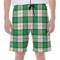 Irish Tartan St. Patrick's Day Print Men's Beach Shorts