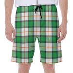 Irish Tartan St. Patrick's Day Print Men's Beach Shorts