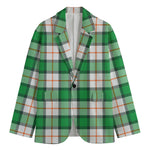Irish Tartan St. Patrick's Day Print Men's Blazer