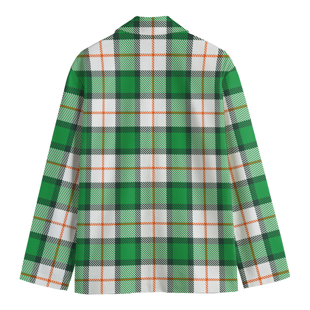 Irish Tartan St. Patrick's Day Print Men's Blazer