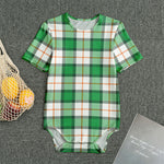 Irish Tartan St. Patrick's Day Print Men's Bodysuit