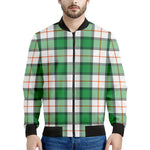 Irish Tartan St. Patrick's Day Print Men's Bomber Jacket