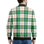 Irish Tartan St. Patrick's Day Print Men's Bomber Jacket