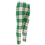 Irish Tartan St. Patrick's Day Print Men's Compression Pants