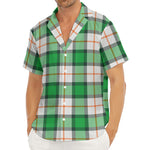 Irish Tartan St. Patrick's Day Print Men's Deep V-Neck Shirt