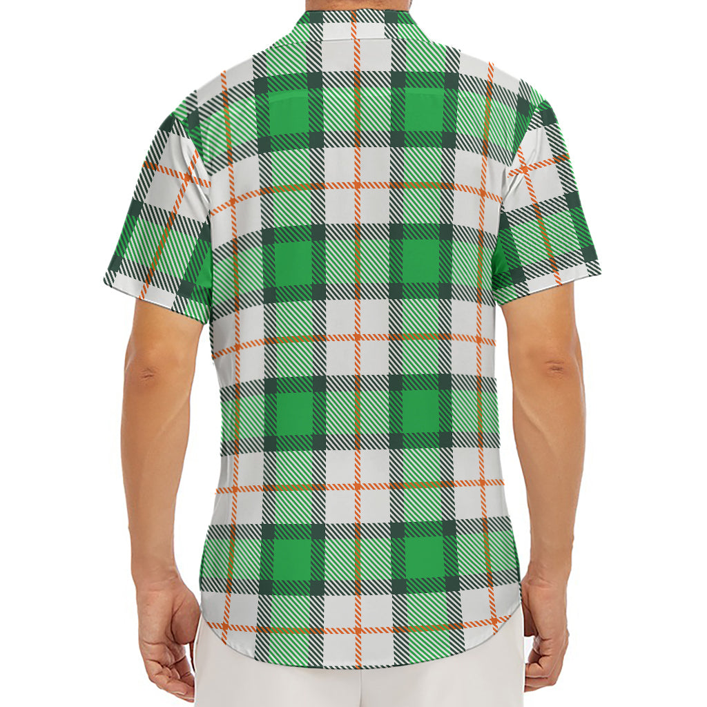 Irish Tartan St. Patrick's Day Print Men's Deep V-Neck Shirt
