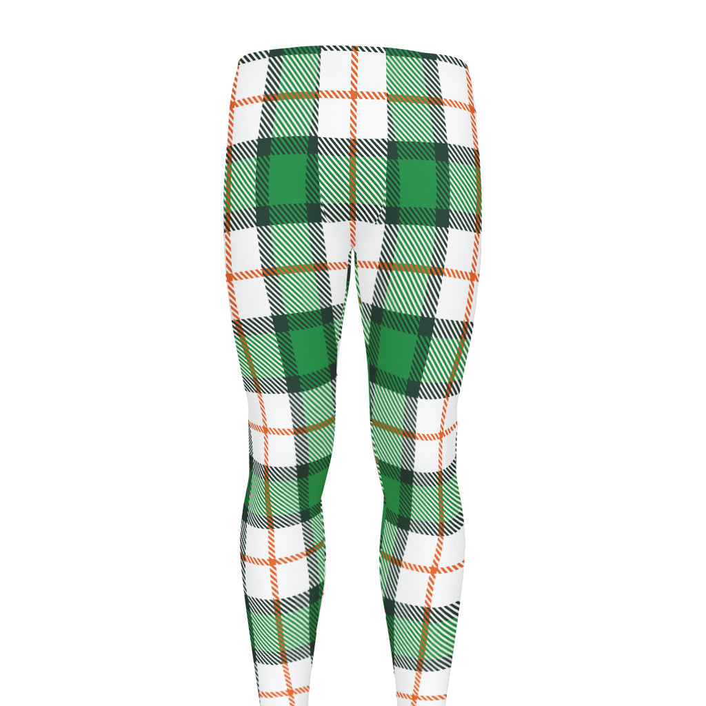 Irish Tartan St. Patrick's Day Print Men's leggings