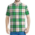 Irish Tartan St. Patrick's Day Print Men's Polo Shirt