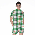 Irish Tartan St. Patrick's Day Print Men's Rompers