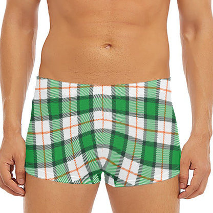 Irish Tartan St. Patrick's Day Print Men's Short Boxer Briefs