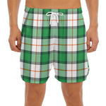 Irish Tartan St. Patrick's Day Print Men's Split Running Shorts
