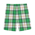 Irish Tartan St. Patrick's Day Print Men's Sports Shorts