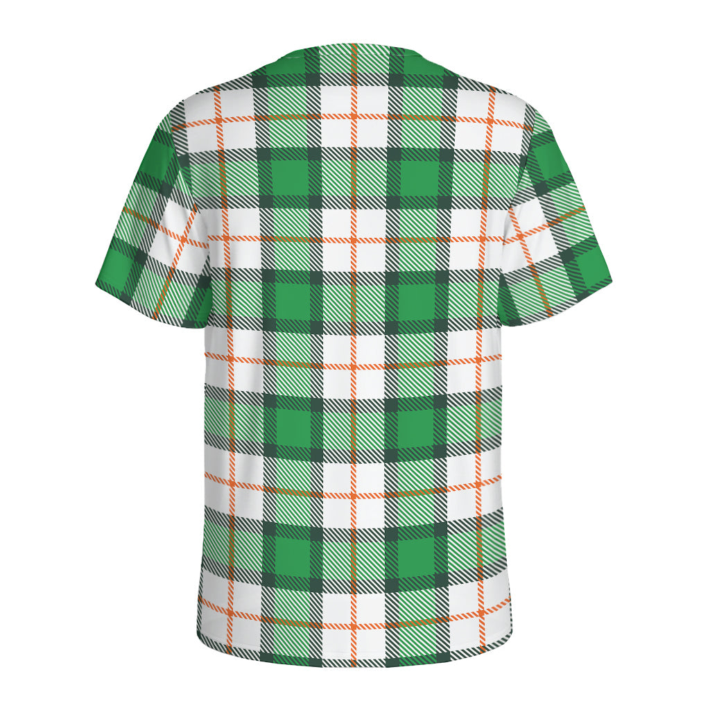 Irish Tartan St. Patrick's Day Print Men's Sports T-Shirt