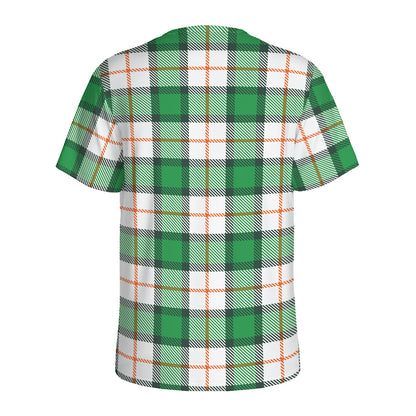 Irish Tartan St. Patrick's Day Print Men's Sports T-Shirt