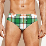 Irish Tartan St. Patrick's Day Print Men's Swim Briefs