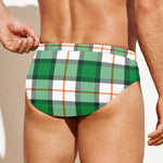 Irish Tartan St. Patrick's Day Print Men's Swim Briefs