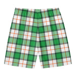 Irish Tartan St. Patrick's Day Print Men's Swim Trunks