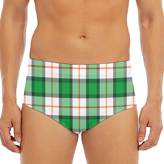 Irish Tartan St. Patrick's Day Print Men's Triangle Swim Briefs