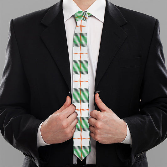 Irish Tartan St. Patrick's Day Print Necktie