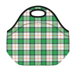 Irish Tartan St. Patrick's Day Print Neoprene Lunch Bag