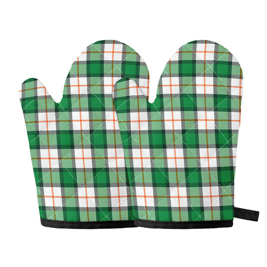 Irish Tartan St. Patrick's Day Print Oven Mitts