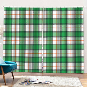 Irish Tartan St. Patrick's Day Print Pencil Pleat Curtains