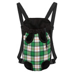 Irish Tartan St. Patrick's Day Print Pet Carrier Backpack